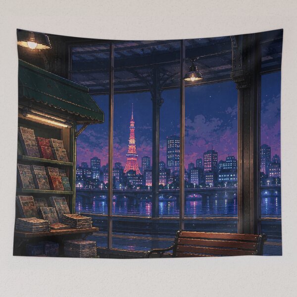 Item preview, Pixel Art Cityscape: Subway Transit Haze designed and sold by bapupa.