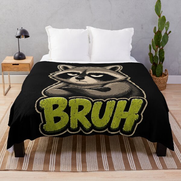 Item preview, Funny raccoon with bruh expression design designed and sold by rafaeltto.