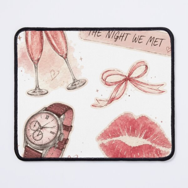 Item preview, the night we met | aesthetic | vintage | stickers |pink | couple gift designed and sold by ravenRM.