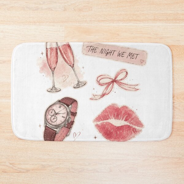 Item preview, the night we met | aesthetic | vintage | stickers |pink | couple gift designed and sold by FAVraven.