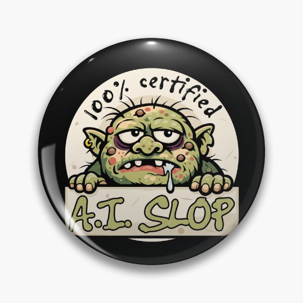 Item preview, AI Slop Troll – 100% Guaranteed AI Slop Warning designed and sold by messy-nessie.
