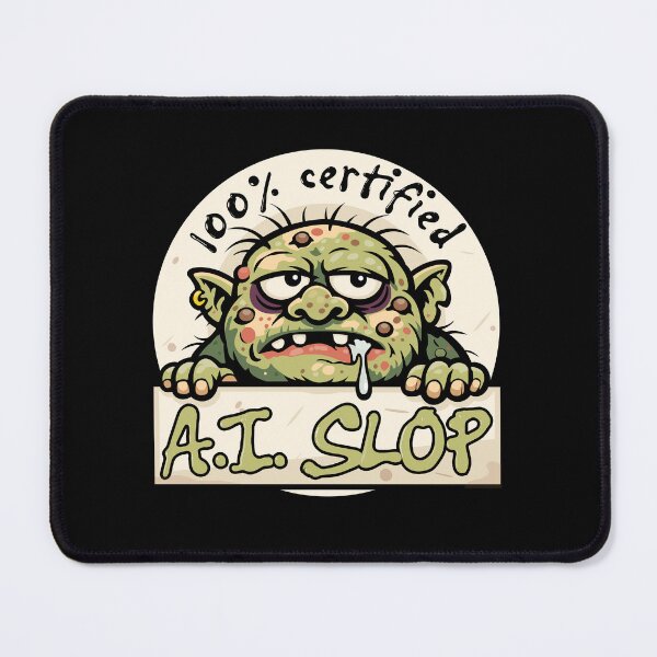 Item preview, AI Slop Troll – 100% Guaranteed AI Slop Warning designed and sold by messy-nessie.