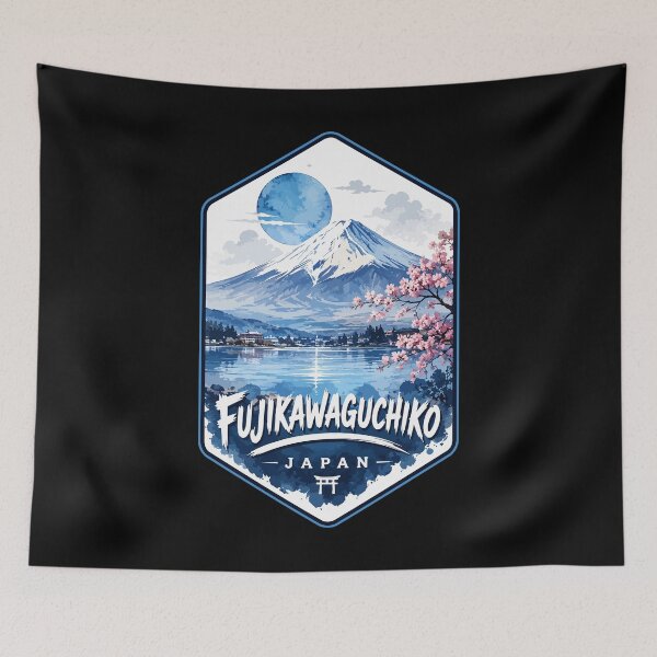 Item preview, Fujikawaguchiko Mount Fuji Japan Watercolor Art designed and sold by TomFrontierArt.