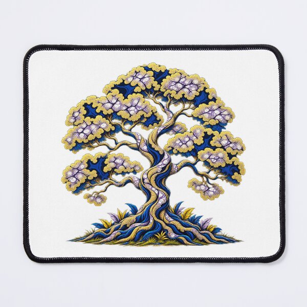 Item preview, Royal Blue and Gold Tree of Life – Elegant African Inspired Botanical Art designed and sold by Awarrie.