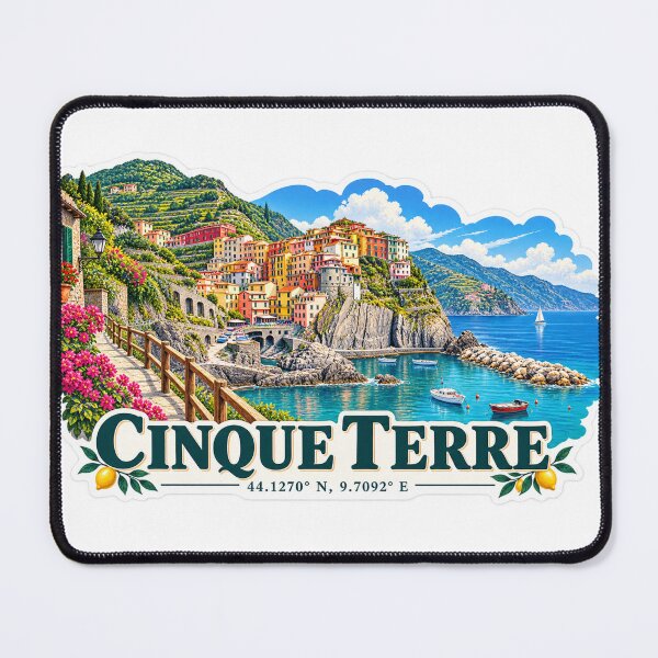 Item preview, Cinque Terre Italy – Colorful Coastal Village & Mediterranean Travel Art designed and sold by ChicClicker.