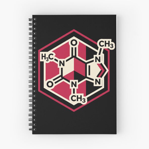 Item preview, Caffeine Molecule Hexagon Badge Chemistry Coffee Lover Geometric Aesthetic designed and sold by mood-draftsman.