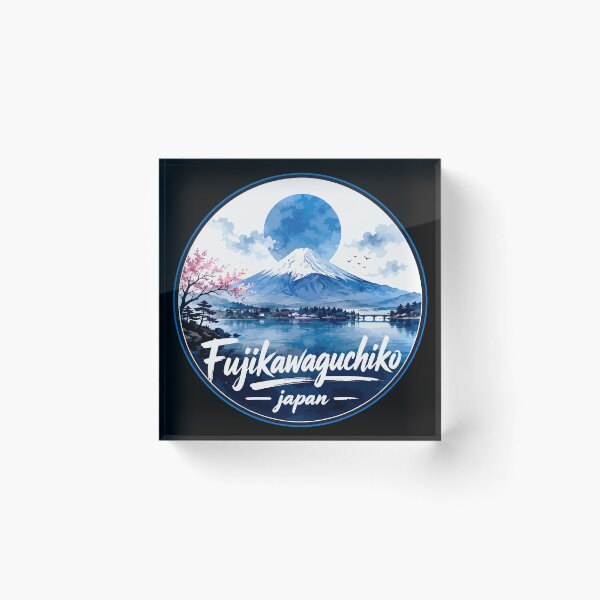 Item preview, Fujikawaguchiko Japan Mount Fuji Watercolor Art designed and sold by TomFrontierArt.