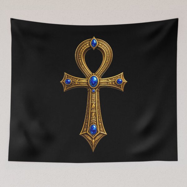 Item preview, Ankh T Shirt Egyptian Symbol Tee Ancient Egypt Blue Gem Graphic Shirt designed and sold by LintonGriffin.
