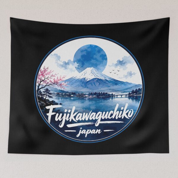 Item preview, Fujikawaguchiko Japan Mount Fuji Watercolor Art designed and sold by TomFrontierArt.