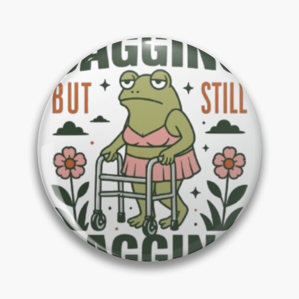 Item preview, Sagging but Still Gagging – Funny Frog Cartoon Design designed and sold by WATEKE.