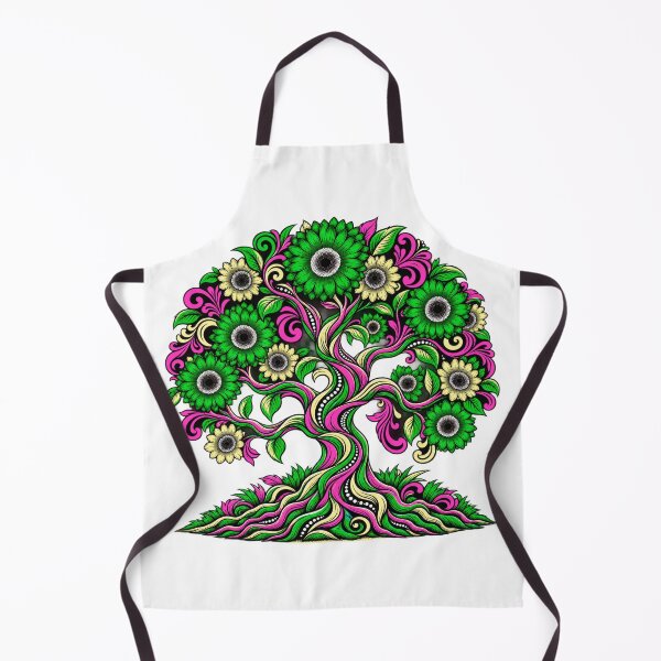 Item preview, Emerald Floral Tree of Life – Vibrant Pink and Green Botanical Art designed and sold by Awarrie.