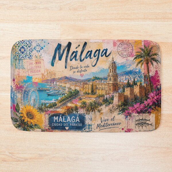 Item preview, Malaga Postcard, Spain – A Beautiful city in Europe. designed and sold by GalleryKauffeld.