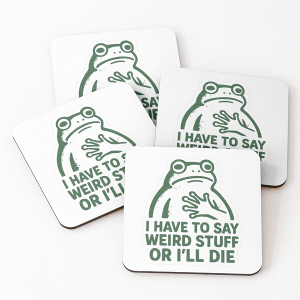 Item preview, I Have to Say Weird Stuff or I’ll Die – Funny Frog Cartoon Design designed and sold by WATEKE.