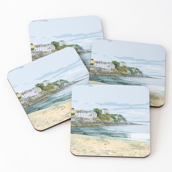 Item preview, Portmellon Cornwall.  Cornish Travel poster Uk designed and sold by BarbaraGlebska.