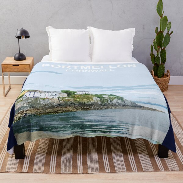 Item preview, Portmellon Cornwall. Cornish Travel poster Uk designed and sold by BarbaraGlebska.