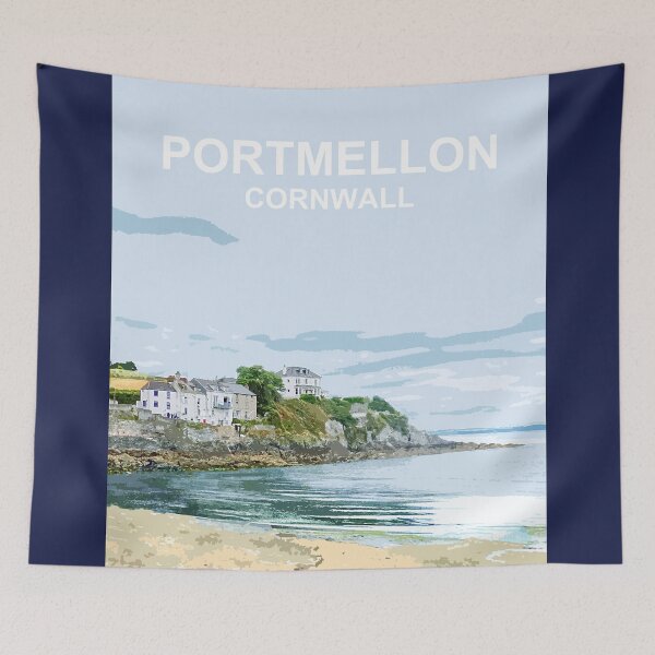 Item preview, Portmellon Cornwall.  Cornish Travel poster Uk designed and sold by BarbaraGlebska.