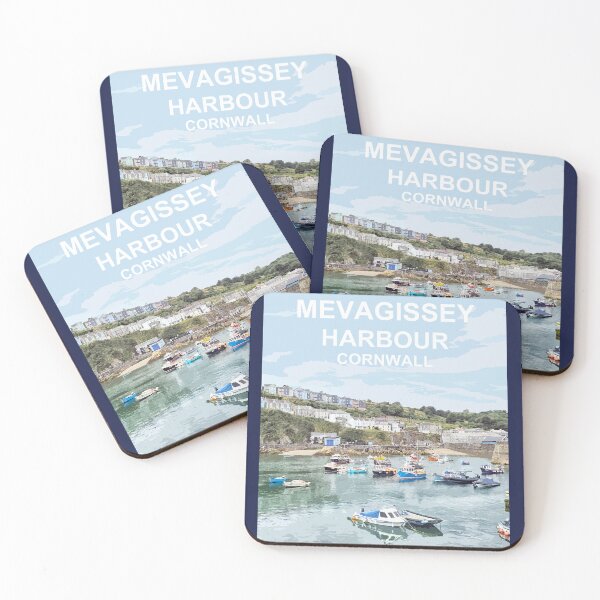 Item preview, Mevagissey Cornwall.  Cornish Travel poster Uk designed and sold by BarbaraGlebska.