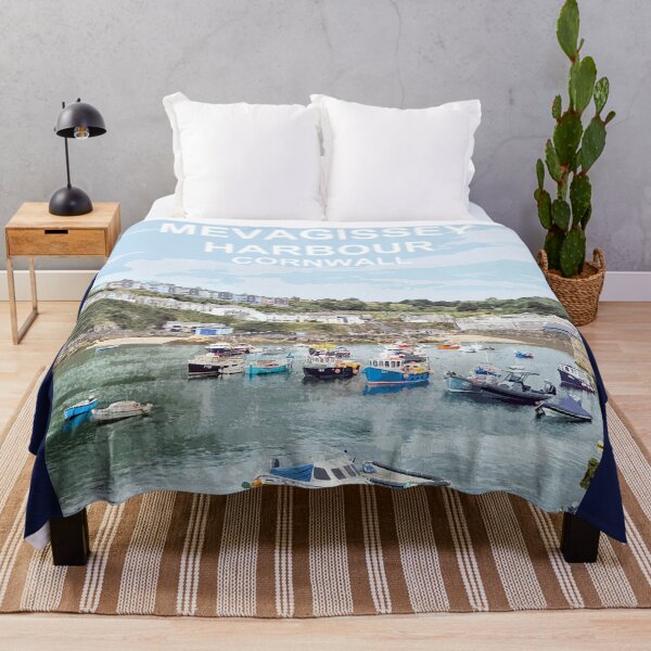 Item preview, Mevagissey Cornwall. Cornish Travel poster Uk designed and sold by BarbaraGlebska.