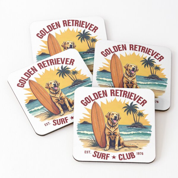 Item preview, Golden Retriever Surf Club Vintage designed and sold by DesignPower-pl.