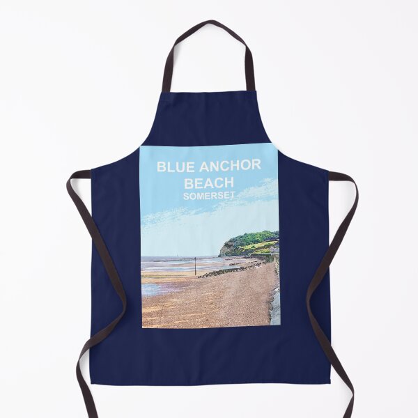 Item preview, Blue Anchor beach Somerset.  Travel poster Uk designed and sold by BarbaraGlebska.