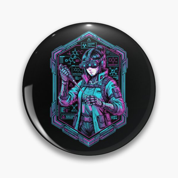 Item preview, Cyberpunk Neon Scientist Nanite Containment Anime Mech Lab Aesthetic designed and sold by mood-draftsman.