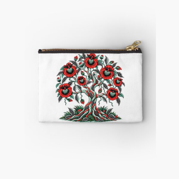 Item preview, Scarlet Floral Tree of Life – Red, Black & Mint Botanical Art designed and sold by Awarrie.