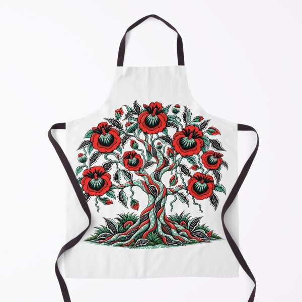 Item preview, Scarlet Floral Tree of Life – Red, Black & Mint Botanical Art designed and sold by Awarrie.