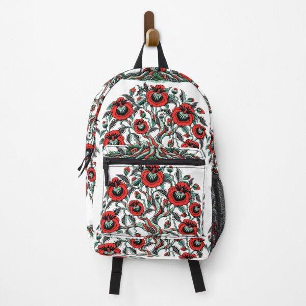 Item preview, Scarlet Floral Tree of Life – Red, Black & Mint Botanical Art designed and sold by Awarrie.