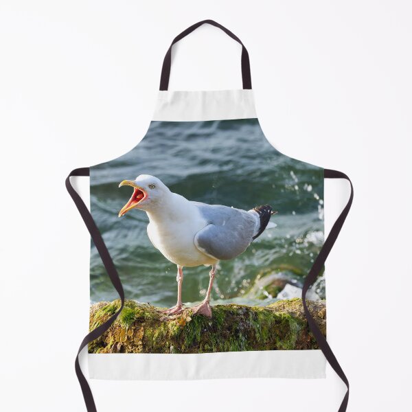 Item preview, Herring Gull Squawking whilst Perched on a Rock by the Sea designed and sold by Dorset Girl.