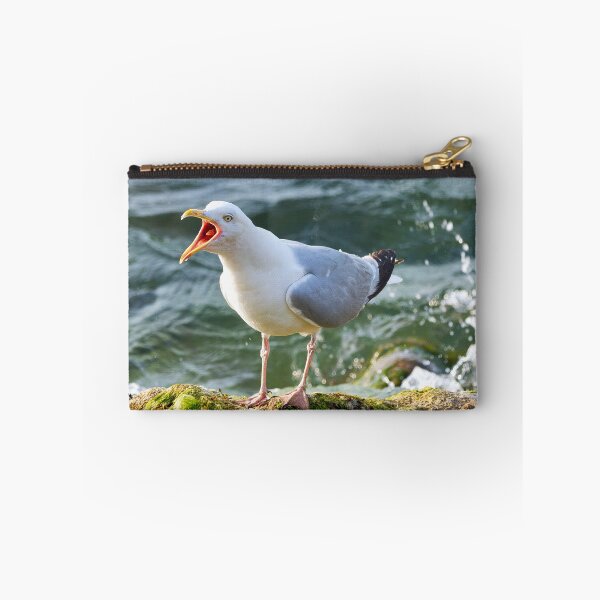 Item preview, Herring Gull Squawking whilst Perched on a Rock by the Sea designed and sold by Dorset Girl.