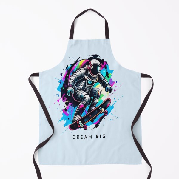 Item preview, Cyberpunk Astronaut Skateboarding Dream Big - Neon Pop Art designed and sold by FABIOLA1970.