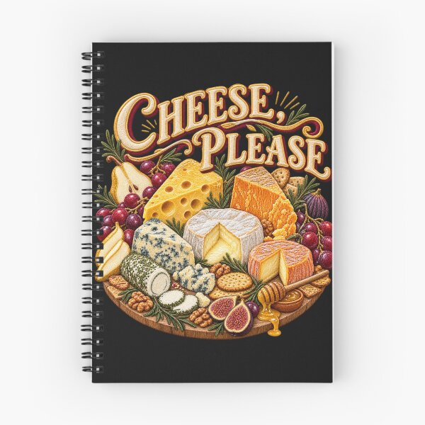 Aperçu de l'œuvre Broderie pour les amoureux du fromage – Fromage, charcuterie artisanale, design gourmand créée et vendue par Emoji Emblems.