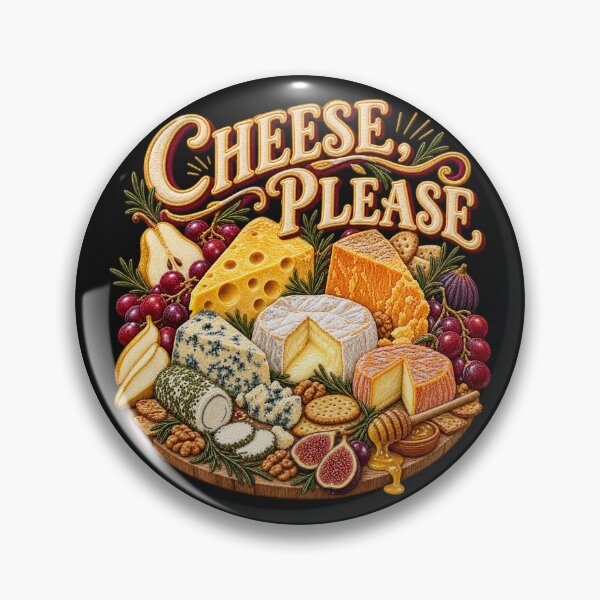 Item preview, Cheese Lover Embroidery – Cheese Please Artisan Charcuterie Foodie Design designed and sold by Emoji Emblems.