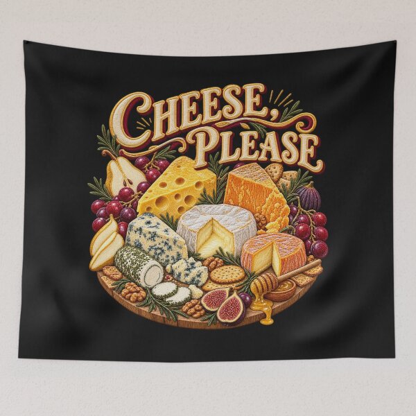 Item preview, Cheese Lover Embroidery – Cheese Please Artisan Charcuterie Foodie Design designed and sold by Emoji Emblems.