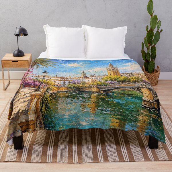 Item preview, Sevilla, Spain – a painting of a summer day in this beautiful European city. designed and sold by GalleryKauffeld.
