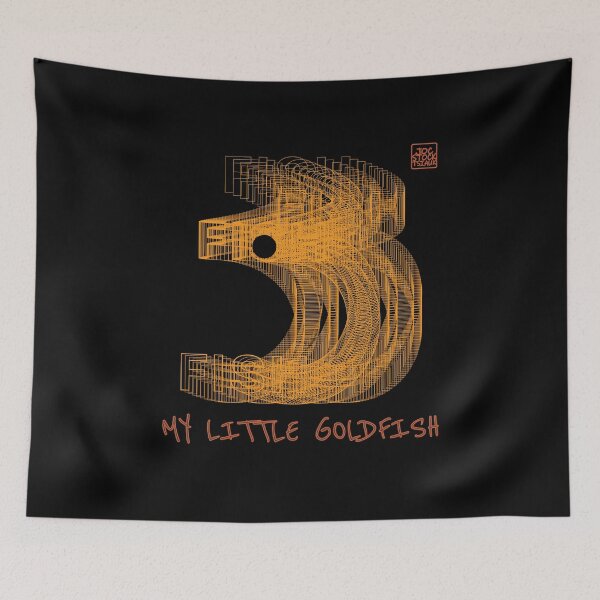 Item preview, I Have a 3-Second Memory Like a Goldfish Funny Quote Gold Art designed and sold by JOCSTOCK.
