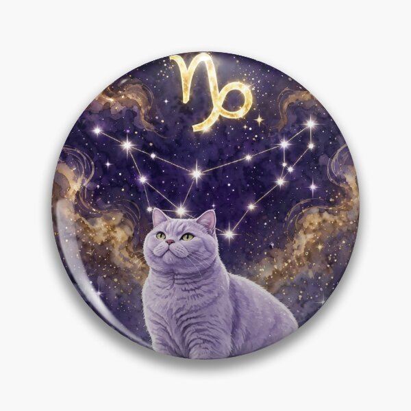Item preview, Mystical Capricorn Cat With Golden Constellation Crown designed and sold by Moody Vibes Studio.