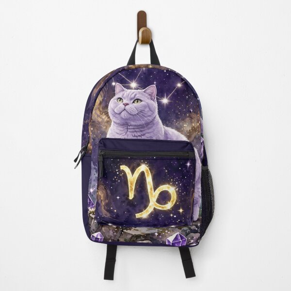Item preview, Mystical Capricorn Cat With Golden Constellation Crown designed and sold by Moody Vibes Studio.