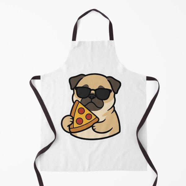 Item preview, Cute Pug Dog Eating Pizza Slice Sunglasses designed and sold by BobaCatDesign.