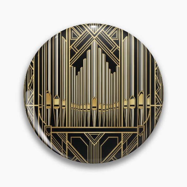 Item preview, Art Deco Pipe Organ Gold Geometric Pattern designed and sold by pinkal.