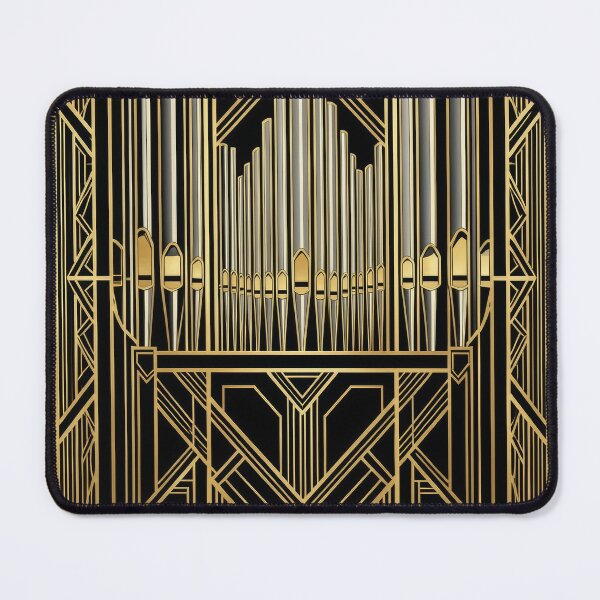 Item preview, Art Deco Pipe Organ Gold Geometric Pattern designed and sold by pinkal.
