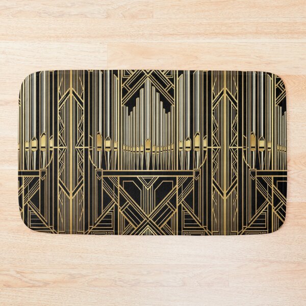 Item preview, Art Deco Pipe Organ Gold Geometric Pattern designed and sold by pinkal.
