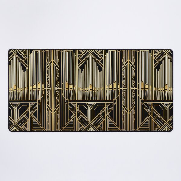 Item preview, Art Deco Pipe Organ Gold Geometric Pattern designed and sold by pinkal.
