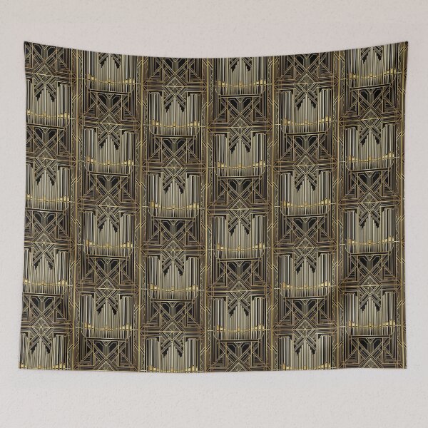 Item preview, Art Deco Pipe Organ Gold Geometric Pattern designed and sold by pinkal.
