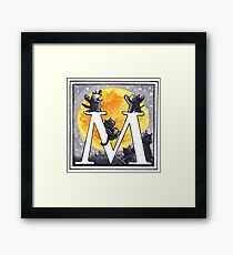 M for Moon Framed Print