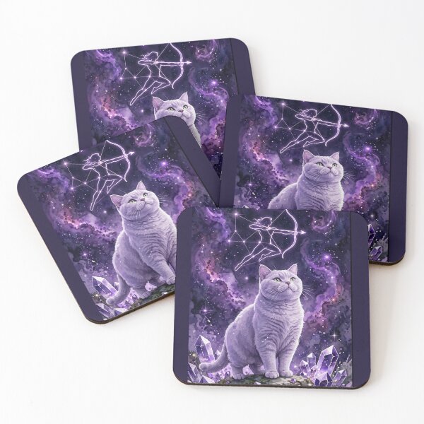 Item preview, Mystical Sagittarius Cat With Celestial Archer Spirit designed and sold by Moody Vibes Studio.