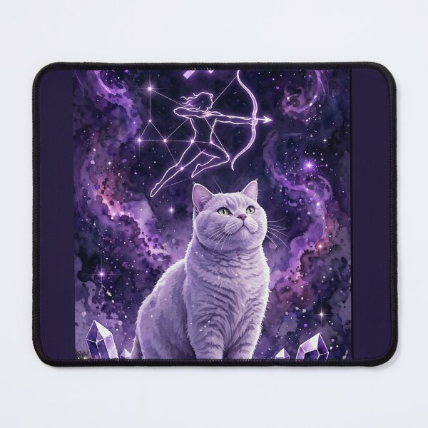 Item preview, Mystical Sagittarius Cat With Celestial Archer Spirit designed and sold by Moody Vibes Studio.
