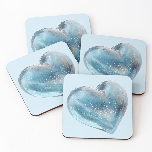 Item preview, Blue Glass Heart Celestial 3D Art designed and sold by jianina-alondra.