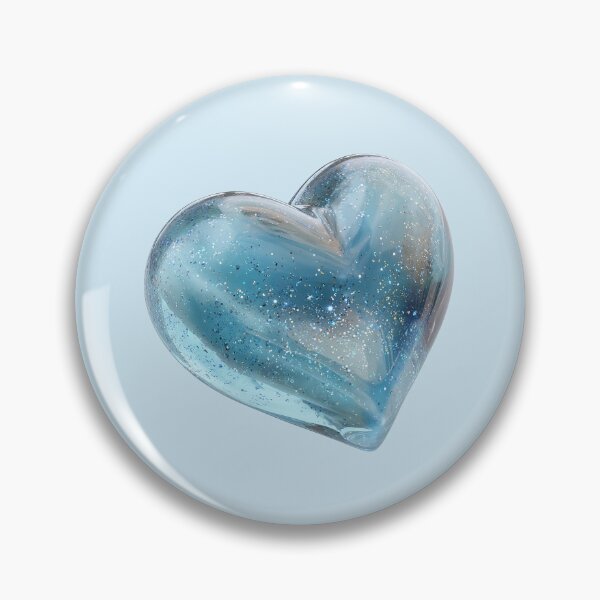 Item preview, Blue Glass Heart Celestial 3D Art designed and sold by jianina-alondra.
