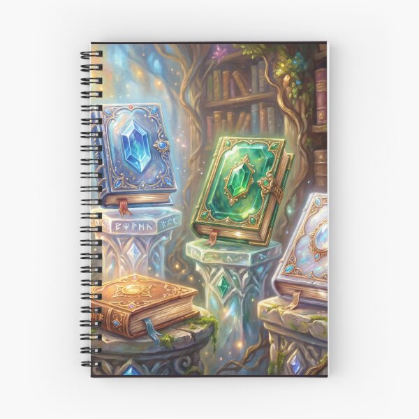 Item preview, Crystal Library | Magical Gemstone Spellbooks and Wizard Artifacts designed and sold by SebastianSpace.